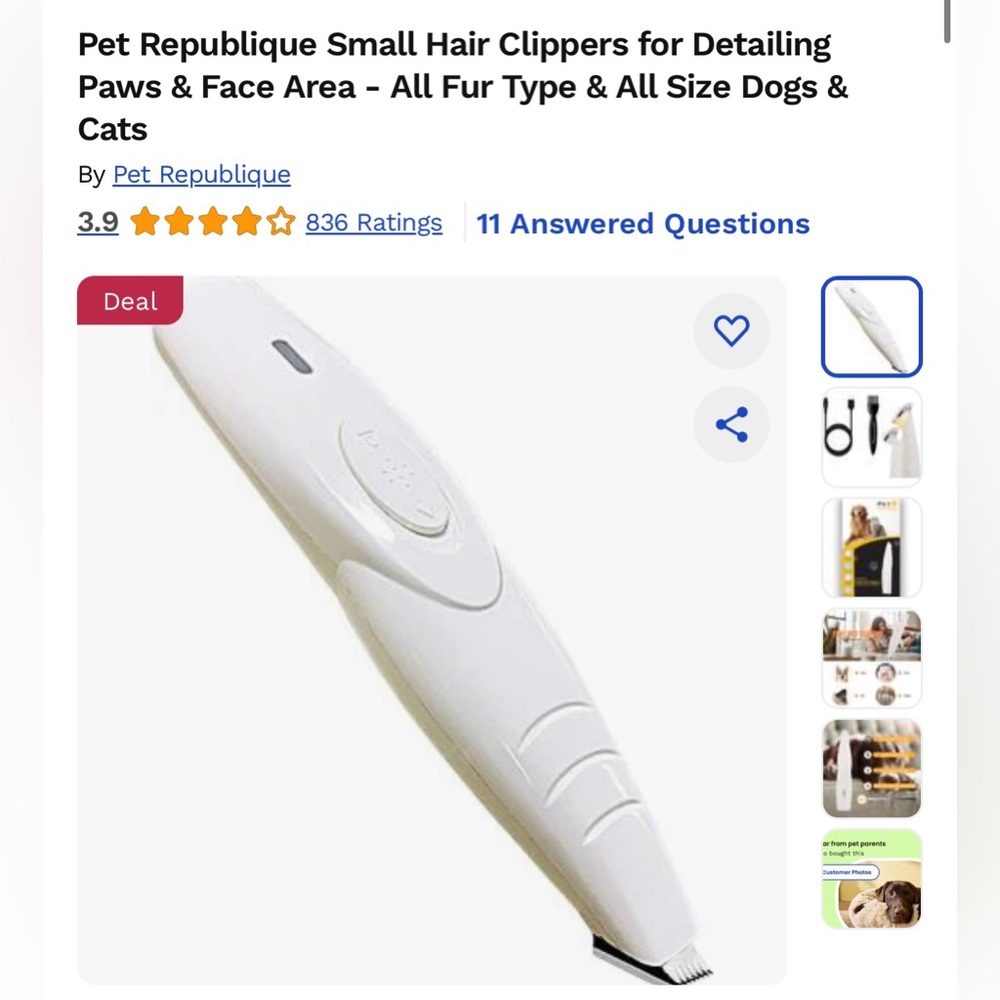Pet Republique Hair Clippers for Detailing
